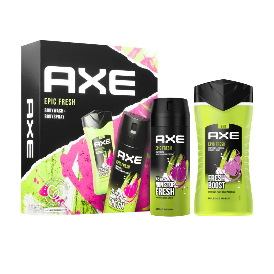 Подарунковий набір Axe Epic Fresh (дезодорант-спрей, 150 мл + гель для душу, 250 мл)